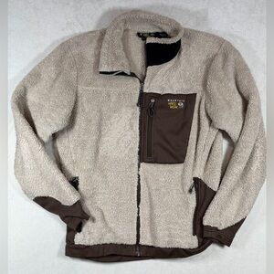 Mountain Hardwear Size Large Women’s Beige and Brown High Pile Synchilla Jacket